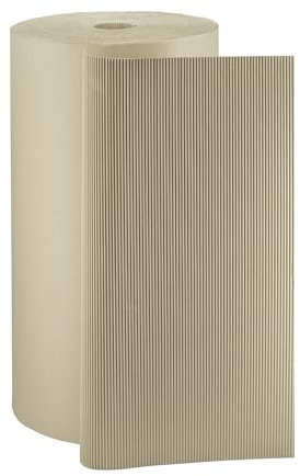 IMBALLAGGI 2000 - Rotolo Cartone Ondulato Avana 100cmx80m Ideale come Cartoni per Traslochi e Imballaggio per Spedizioni, Mascheratura e Protezione, Carta Spessa Pacchi Eco Resistente Antiurto 250g/mq