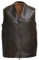 Hollert German Leather Fashion Lammfellweste - FIRMINIUS ohne Kragen Herren Weste Lederweste Fellweste Größe M, Farbe Braun