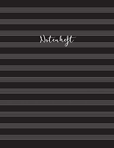 Notenheft: Notenpapier Notizbuch - Schwarzer Umschlag (Musik Notizbücher, Band 1)