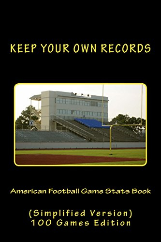 American Football Game Stats Book: Keep Your Own Records (Simplified Version) (KYOR with Football Team Colors, Band 4)