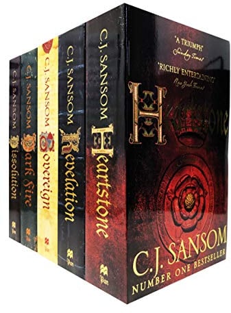 C.J. Sansom The Shardlake Series 5 Books Collection Set - Heartstone, Revelation, Sovereign, Dark Fire, Dissolution