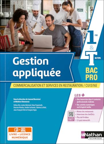 Gestion appliquée - 1re/Terminale Bac Pro Cuisine/CSR
