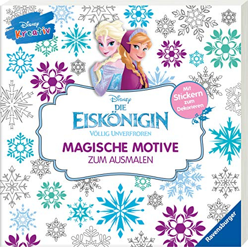 Disney kreativ: Die Eiskönigin - Magische Motive zum Ausmalen: Mit Stickern zum Dekorieren