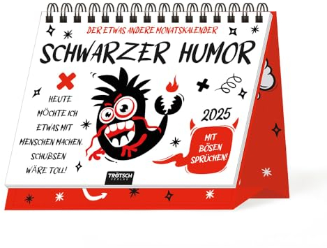 Trötsch Aufstellkalender Schwarzer Humor 2025: Aufstellkalender Tischkalender