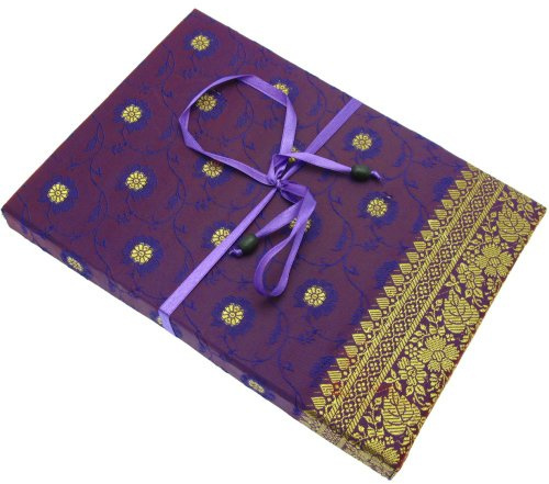 Fair Trade Briefpapier-Set Sari 170 x 230 mm - lila