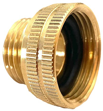 Underhill A-BA107FM Schlauchadapter aus massivem Messing, konvertiert 3/4-Zoll-Aufsätze zu 1-Zoll-Schlauch, 1-Zoll-Gewinde FHT auf 3/4-Zoll-Gewinde MHT