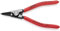 KNIPEX Sicherungsringzange für Außenringe auf Wellen auf SB-Karte mit Kunststoff überzogen schwarz atramentiert 140 mm, 46 11 A0 SB