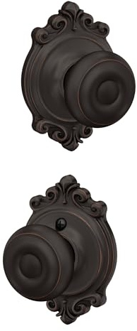 Schlage Georgian Hall/Closet Passage Door Knob, Aged Bronze