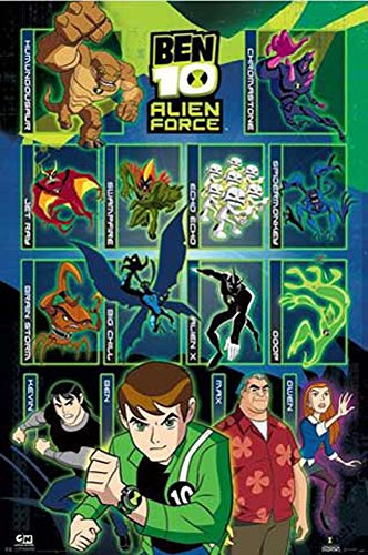 Ben 10 - Alien Force - Characters - Filmposter Kino Movie Science Fiction Sci Fi Comic - 61x91,5 cm