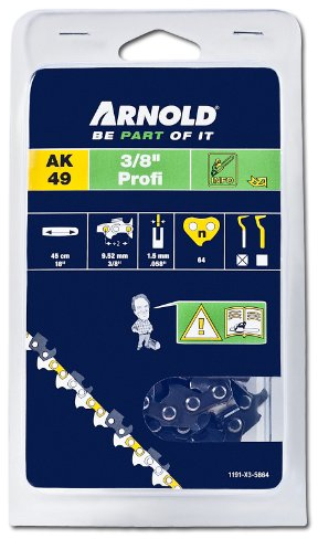 Arnold Sägekette 3/8 Zoll Profi, 1.5 mm, 64 Treibglieder, 45 cm Schwert 1191-X3-5864