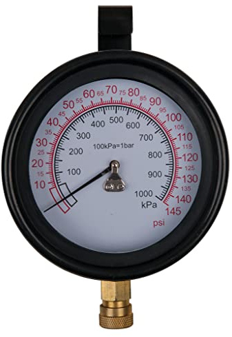 KS Tools 150.2326 Manometer Ø 100,0 mm, 0 - 10 bar mit 1/4 Schnellkupplung