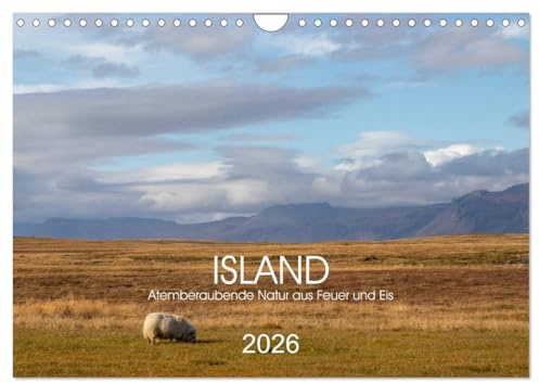 ISLAND Atemberaubende Natur aus Feuer und Eis (Wandkalender 2026 DIN A4 quer), CALVENDO Monatskalender: Eine Reise durch Island. (CALVENDO Natur)
