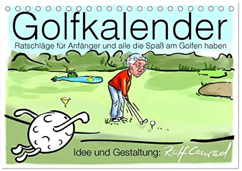 Golfkalender für Anfänger und alle die Spaß am Golfen haben (Tischkalender 2026 DIN A5 quer), CALVENDO Monatskalender: Karikaturen zum Thema Golf (CALVENDO Sport)