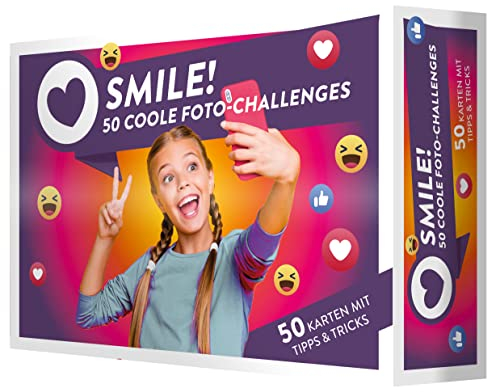 Smile! 50 coole Foto-Challenges: Spielerisches Fotografie-Wissen für Kinder ab 8 Jahren │ Mit Tipps, Tricks, Infos und Challenges für jeden Tag