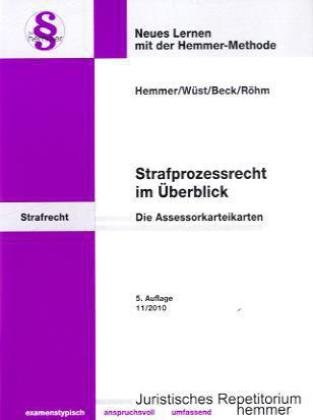 Assessor-Kateikarten - Strafprozessrecht im Überblick (Karteikarten - Strafrecht)
