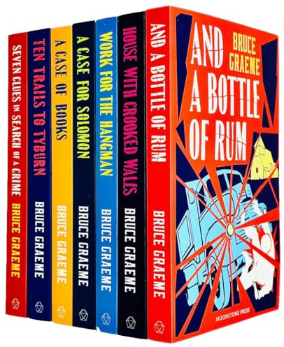 Bruce Graeme Theodore Terhune Bibliomysteries Collection 7 Books Set (And a Bottle of Rum,House with Crooked Walls,Work for the Hangman,Case for Solomon,A Case of Books,Ten Trails to Tyburn & More)