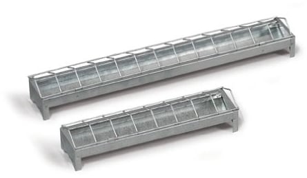 Vicien Futtertrog für Küken und Wachteln, Metall, 30 cm, mit Fressgitter