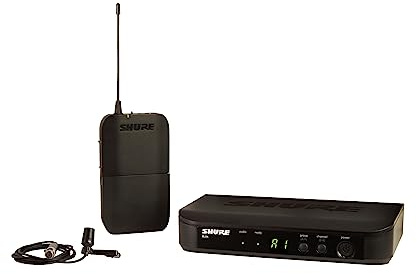 Shure BLX14/CVL UHF Wireless-Mikrofonsystem - Perfekt für Interviews, Präsentationen - 14 Stunden Batterielaufzeit, 100m Reichweite | Enthält CVL Lavalier-Mikrofon, Einzelkanal-Empfänger | T11 Band