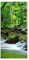 banjado® Magnettafel 37 x 78cm / Magnetwand aus Metall/Magnetpinnwand als Memoboard/Pinnwand Magnettafel Küche, Büro, Kinderzimmer inkl. 4 Magnete & Montageset - Motiv Rauschender Bach