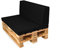 TexDeko Palettenkissen mit Rückenlehne 2TLG Palettensofa, Palettenpolster, Matratzenkissen (120x80x12cm) Schaumstoff für Europalette (Schwarz mit wasserabweisendem Bezug)