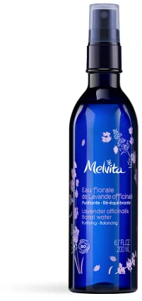 Melvita – Bio-Lavendelblütenwasser – Klärendes und ausgleichendes Hauttonikum – Ohne Parfüm – 99% natürlich – Bio-zertifiziert – Vegan –Flasche 200 ml