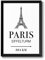 OWLBOOK Paris Eiffelturm mit individueller Entfernungsangabe personalisiertes Bild optional mit Holz-Rahmen Geschenk Geschenkidee