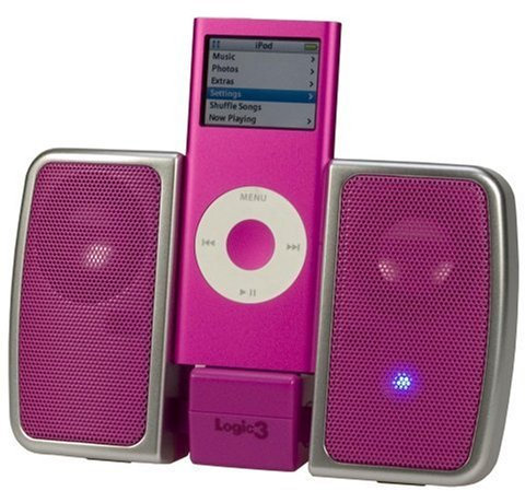 Logic3 i-Station Traveller Enceinte portable pour lecteur mp3 et iPod Rose (Import Royaume Uni)