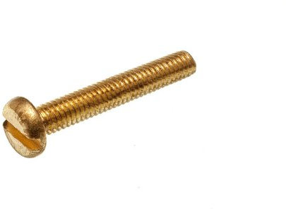 SOLID BRASS MACHINE SCREWS PAN HEAD SLOTTED M4 4MM X 25MM (pack of 10)