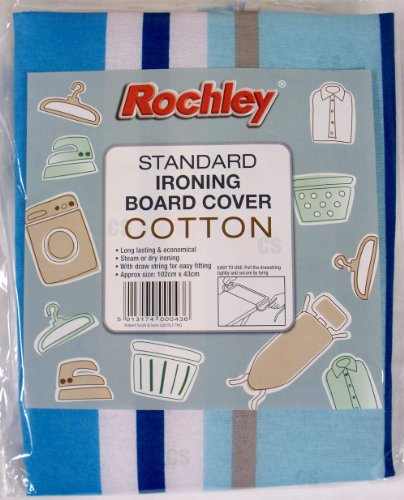 Rochley Cotton Ironing Board Cover Size 102 x 43cm Assorted Colours