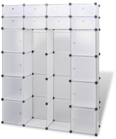 vidaXL Kleiderschrank 18 Fächer DIY Schrank Regalsystem Garderobe Steckregal