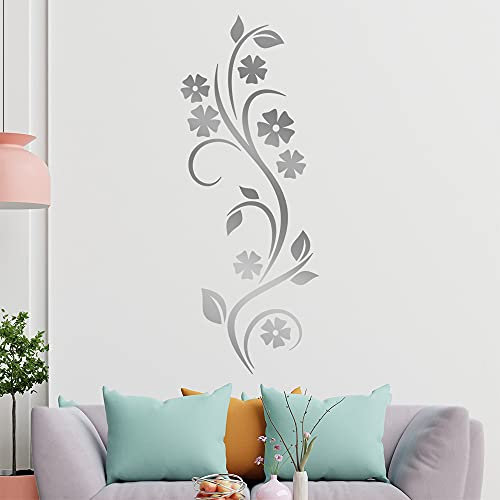 Kleine Blüten - Ranke Wandtattoo in 6 Größen - Wandaufkleber Wall Sticker - Dekoration, Küche, Wohnzimmer, Schlafzimmer, Badezimmer