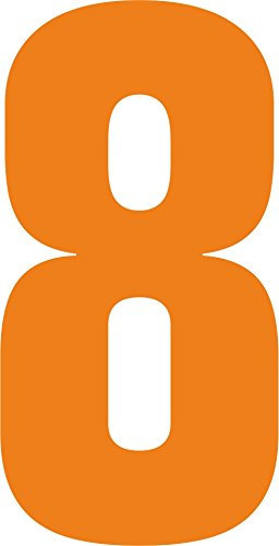 Self Adhesive Vinyl Letters/Numbers 25cm - Ideal for Signs/Wheelie Bins/Vehicles (Orange 8)