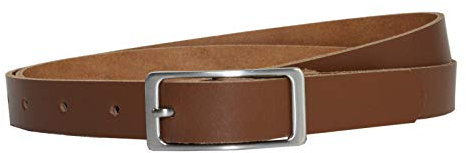 Vascavi Ledergürtel, 2 cm breit, Made in Germany, echt Leder Gürtel für Damen, als Hüftgürtel, kürzbar (105 cm Gesamtlänge 115 cm, Hellbraun)