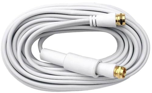 Axing SFK 999-02 Sat-Flachkabel Koax Flachbandkabel, 10 m weiß