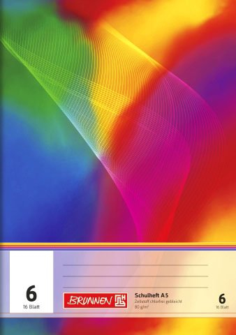 papieto Schulheft/Schreibheft/Rechenheft (Din A5 / 16 Blatt) LINEATUREN FREI WÄHLBAR … (Lineatur 6)