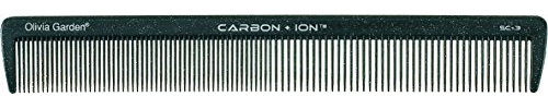 Olivia Garden Carbon + Ion Peigne de Coupe SC-3 - Peigne en Carbone de Haute Qualité pour une Coupe de Précision et Mise en Forme, Technologie Ionique
