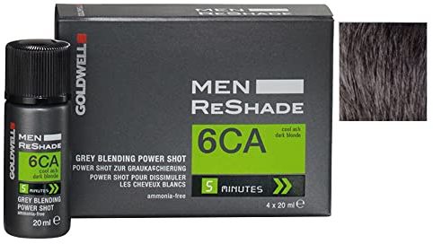 Goldwell for Men ReShade Grey Blending Power Shot 6CA Cool Ash Dark Blonde 4 x 20 ml