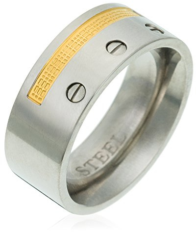 Orphelia Unisex Stainless Steel Ring Bicolor 18 Karat Vergoldet