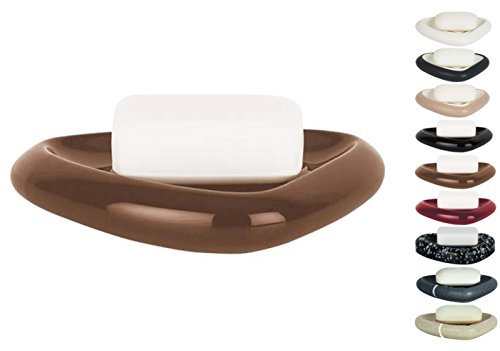 Spirella, Distributeur de Savon en Céramique Élégant et Brillant pour Salle de Bain, Design Moderne et Pratique, Idéal pour Décorer Votre Espace, Marron, Taille Standard, Accessoire de Salle de Bain