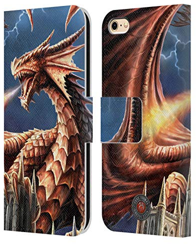 Head Case Designs Officially Licensed Anne Stokes Fury Dragons Leather Book Wallet Case Cover Compatible With Apple iPhone 6 / iPhone 6s