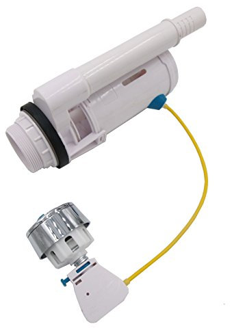 SUNDELY® Toilet Push Button Adjustable Dual Action Flush Overflow Cistern Tank Syphon Siphon Drop Valve Unit Kit Flushing Mechanism Cable Operated (1.5 inch Outlet Valve)