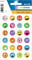 HERMA 3359 Aufkleber Smiley Glitzer klein groß, 48 Stück, Belohnung Sticker mit lustigen Emoji Gesicht Motiv, Kinder Etiketten für Schule Grundschule Schüler Tagebuch Scrapbooking Geburtstag Deko DIY