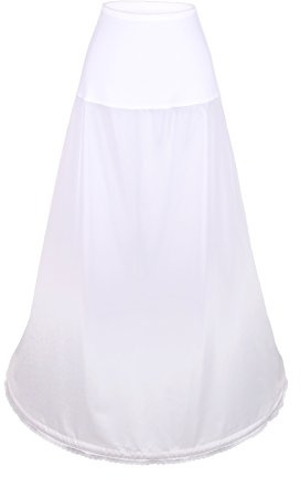 Flora 1-Hoop BLACK Spandex Waistband Bridal Wedding Petticoat/Prom Underskirt,Medium Full Skirt