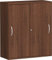 Geramöbel Schiebetürenschrank mit Mittelseite, 4 Dekor-Einlegeböden, abschließbar, 1000x425x1152, Nussbaum/Nussbaum