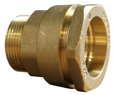 Somatherm - Raccords Laiton tube PE - Raccord Laiton droit Mâle (33/42) 11/4 ACS Raccordement pour PE Ø40
