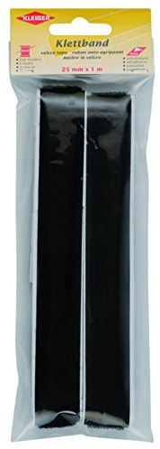 Kleiber 25 mm selbstklebendes Klettband, schwarz