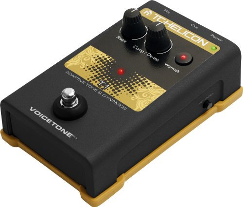 TC Helicon VOICETONE T1 Stompbox a pulsante singolo per tono vocale masterizzato in studio