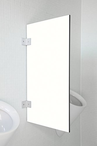Kemmlit Urinal Trennwand Modena Verkehrsweiß aus HPL in klassischen Farben, Schamwand WC Herren, TÜV zertifiziert