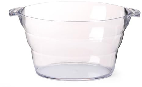 HENDI Weinkühler, Transparant Oval, Flaschenkühler, Sektkühler, 470x290x(H)230mm, SAN Plastic