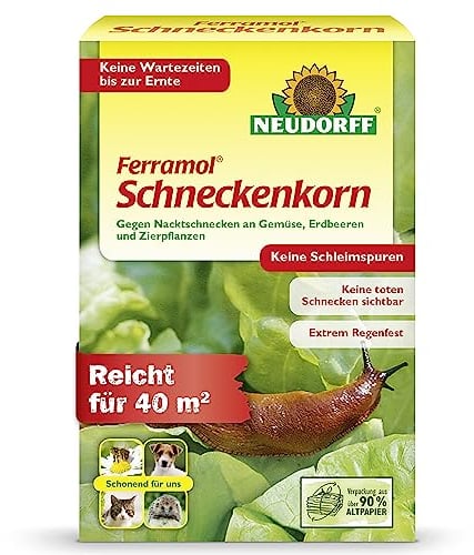 Neudorff - Ferramol Schneckenkorn. Zuverlässiger und schneller Schneckenschutz. Regenfest und als Schneckenabwehr für den ökologischen Landbau geeignet. Schonend für Haustiere 1x200g